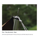 Snow Peak Wing Pole Black TP-001BK/TP-002BK