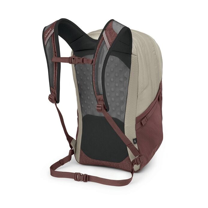 Osprey Comet 30 Backpack Sawdust Tan Raisin Red