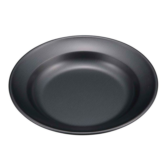 Captain Stag Metallic Black Coated Curry Plate Round UH-0061 黑色圓盤
