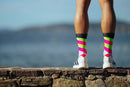 INCYLENCE ULTRALIGHT SPIRALS Running Socks Black Green