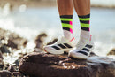 INCYLENCE ULTRALIGHT SPIRALS Running Socks Black Green