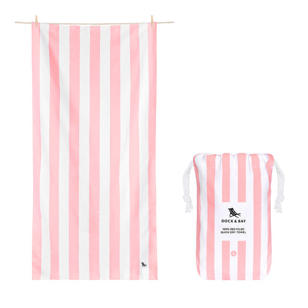 Dock & Bay Beach Quick Dry Towel 快乾沙灘毛巾 Malibu Pink