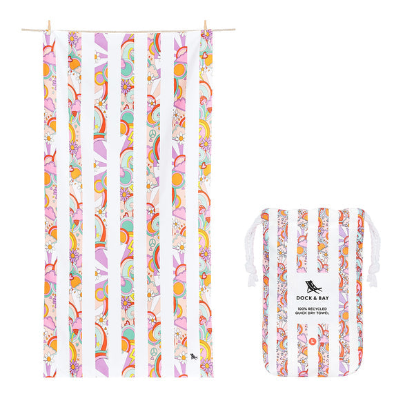 Dock & Bay Kids Beach Quick Dry Towel 兒童快乾沙灘毛巾 Pink Power