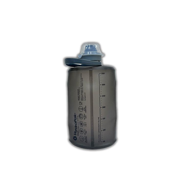 Hydrapak Stow™ Bottle 350ml  (2024 New Version) 軟式摺疊運動水樽 (2024新版) Mammoth Grey