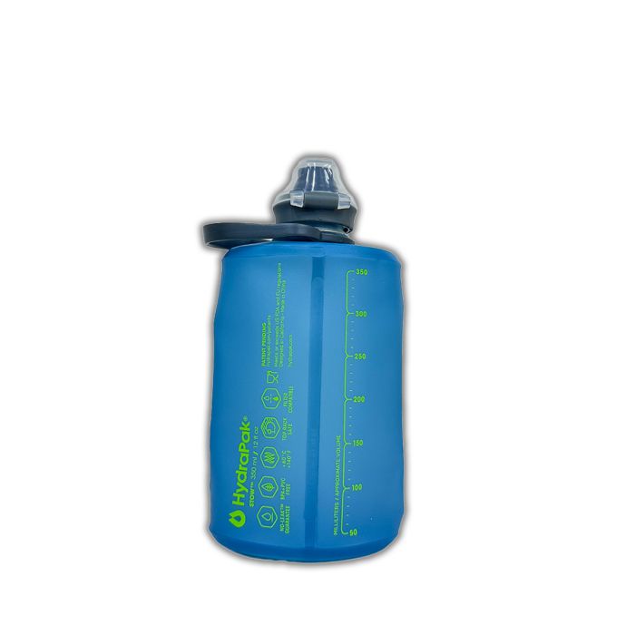 Hydrapak Stow™ Bottle 350ml  (2024 New Version) 軟式摺疊運動水樽 (2024新版) Tahoe Blue