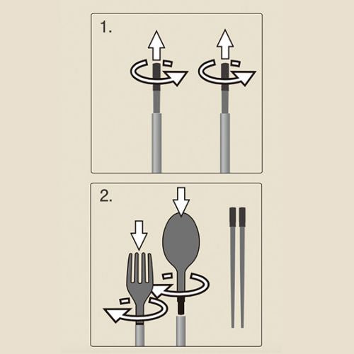 Montbell Spoon & Fork Set For Stuck In Nobashi Chopsticks 叉匙組 1124872 