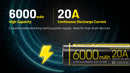 Nitecore NL2160HPi 6000mAh High Drain 21700 iSeries Battery 高性能21700鋰離子充電電池