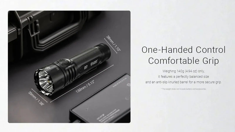 Nitecore EX7 Variable Beam Pattern High Performance Flashlight 可變光形高性能手電筒