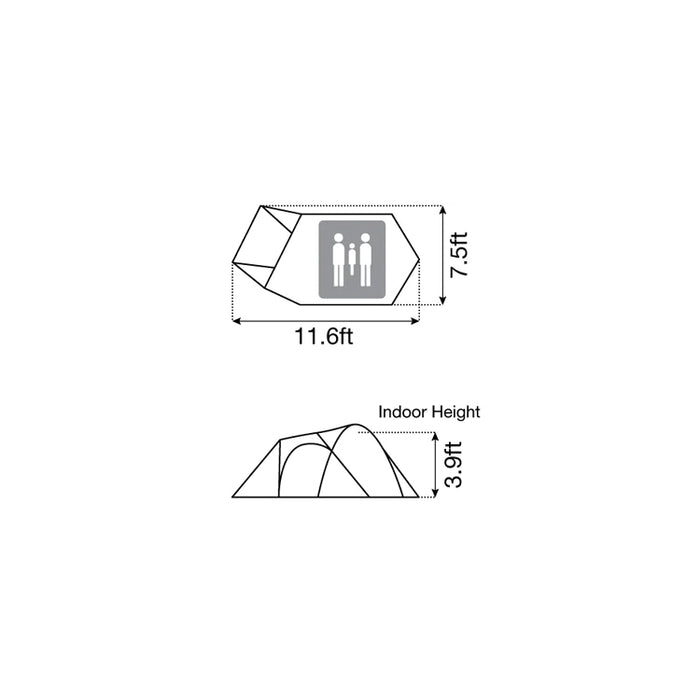 Snow Peak Amenity Dome S in Ivory SDE-002-IV-US