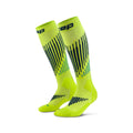 CEP Ski Touring Merino Socks Tall Men Lime/Blue