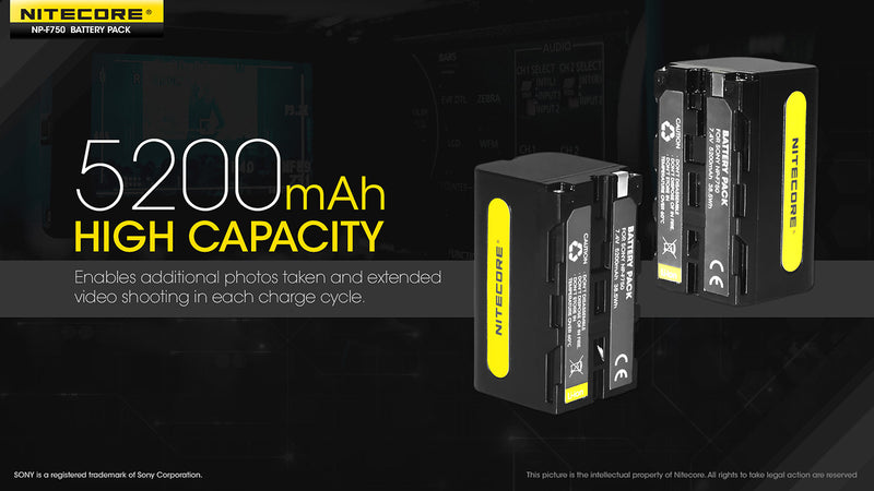 Nitecore NP-F750 5200mAh Battery Pack