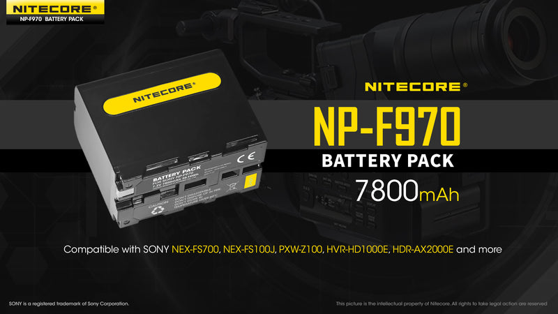 Nitecore NP-F970 7800mAh Battery Pack