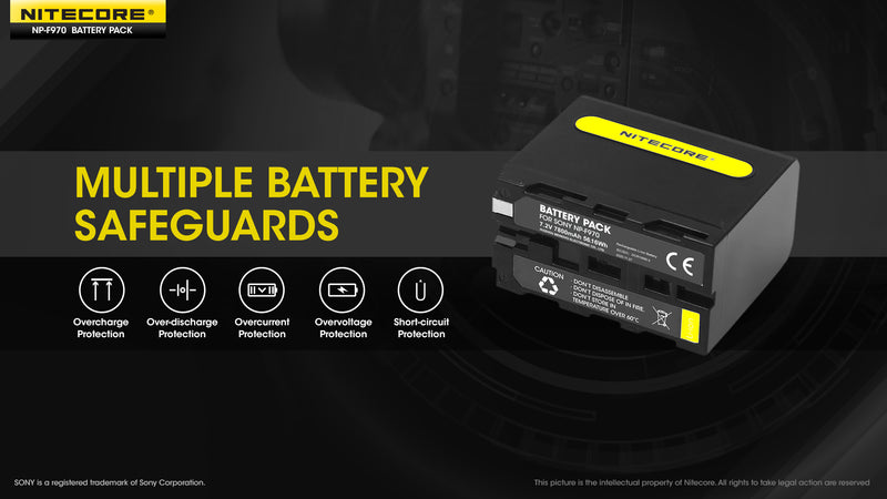 Nitecore NP-F970 7800mAh Battery Pack