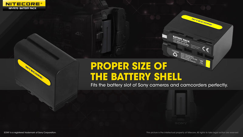 Nitecore NP-F970 7800mAh Battery Pack