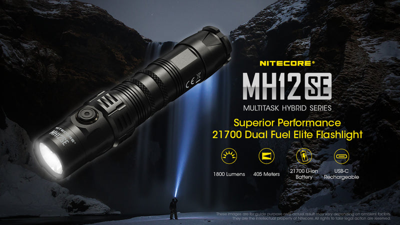 Nitecore MH12SE Superior Performance 21700 Dual Fuel Elite Flashlight