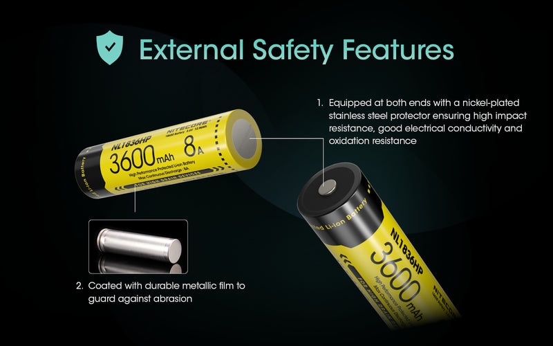 Nitecore NL1836HP 3600mAh High Performance Protected Li-ion Battery