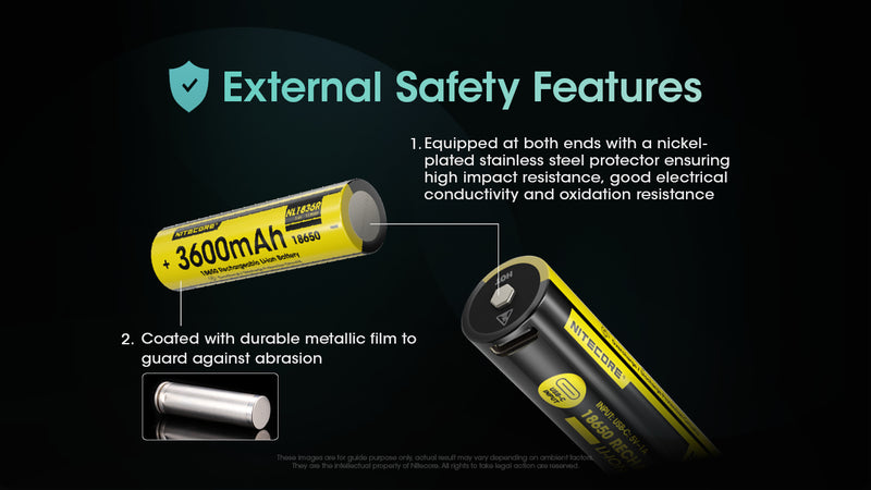 Nitecore NL1836R 3600mAh 18650 USB Rechargeable Li-ion Battery 鋰充電池