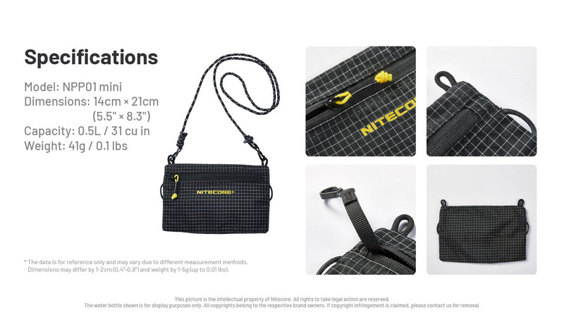 Nitecore NPP01 Mini Outdoor Sacoche Bag 迷你戶外便携斜孭袋