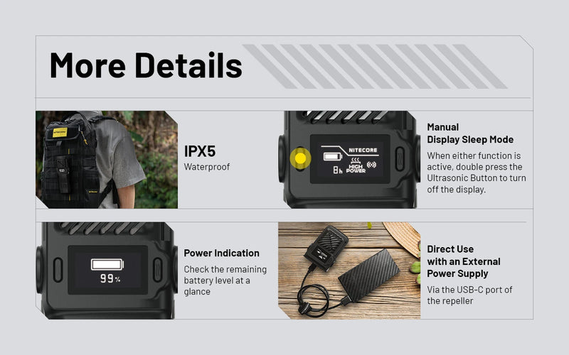 Nitecore EMR25 Multipurpose Portable Electronic Repeller 多功能蚊蟲驅趕器