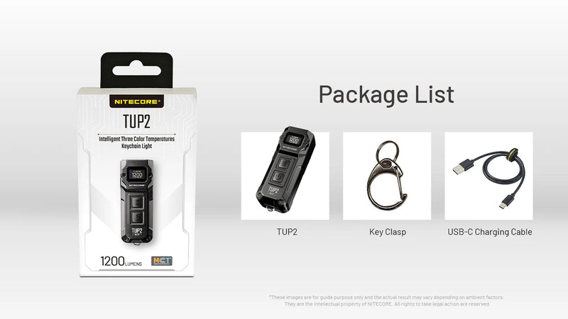Nitecore TUP2 Intelligent MCT Keychain Light 智能三色溫鑰匙圈燈 