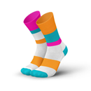 INCYLENCE Bands High-Cut Running Socks Cyan Orange