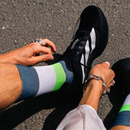 INCYLENCE Bands High-Cut Running Socks Navy Green