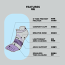 Invisible Merino 5 Toe Lightweight Low Ankle Trail Socks 羊毛五趾襪