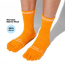 Invisible Merino 5 Toe Targeted Cushion Crew Trail Socks 越野跑羊毛五趾襪 Flame Orange