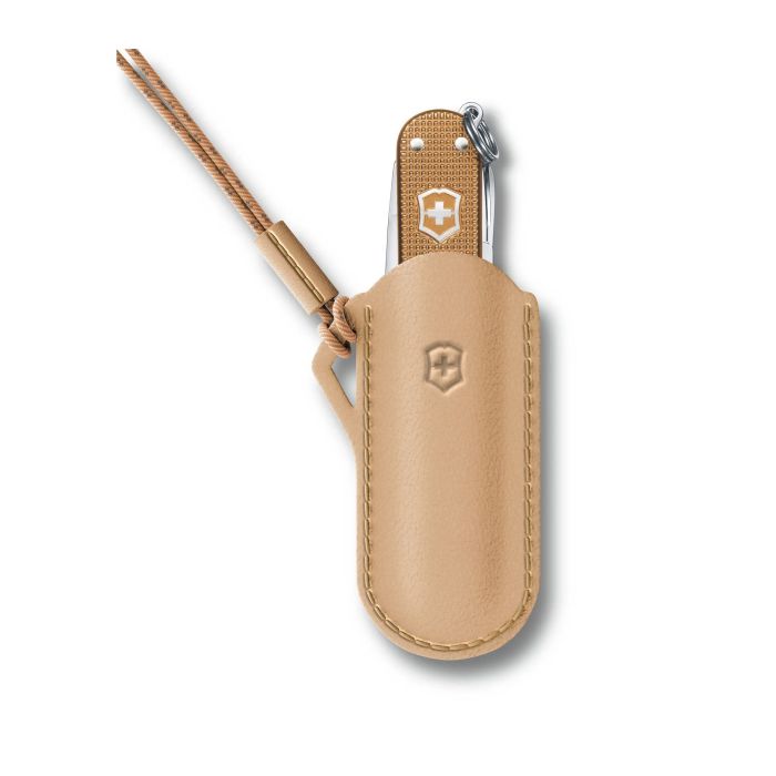 Victorinox Leather Pouch (For Classic SD) 戶外萬用刀專用皮製刀套 Wet Sand  4.0670.49