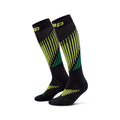 CEP Ski Touring Merino Socks Tall Men Black/Lime