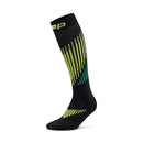 CEP Ski Touring Merino Socks Tall Men Black/Lime