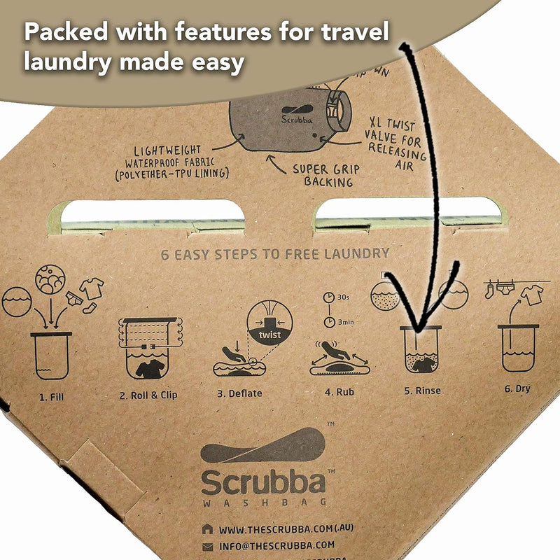 Scrubba Tactical Wash Bag Portable Travel Washing Machine 便攜旅行洗衣袋