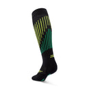 CEP Ski Touring Merino Socks Tall Men Black/Lime