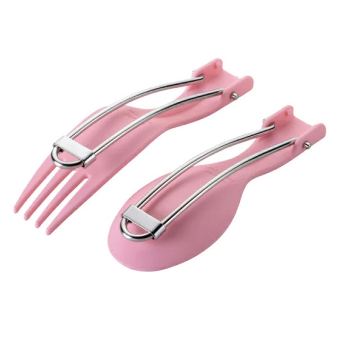 UNIFLAME Color Cutlery 彩色摺疊餐具套裝 Pastel Pink