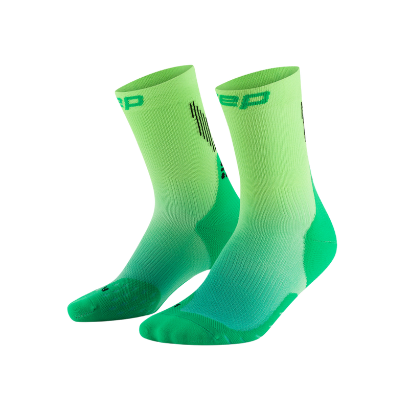 CEP Core Run Edt. Gradient Compression Socks Mid Cut 5.0 Green/Lime Fade