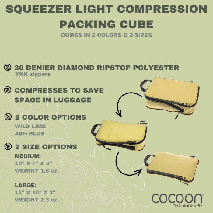 COCOON Squeezer Light Compression Packing Cube - Medium 超輕量可壓縮拉鍊收納袋(中)