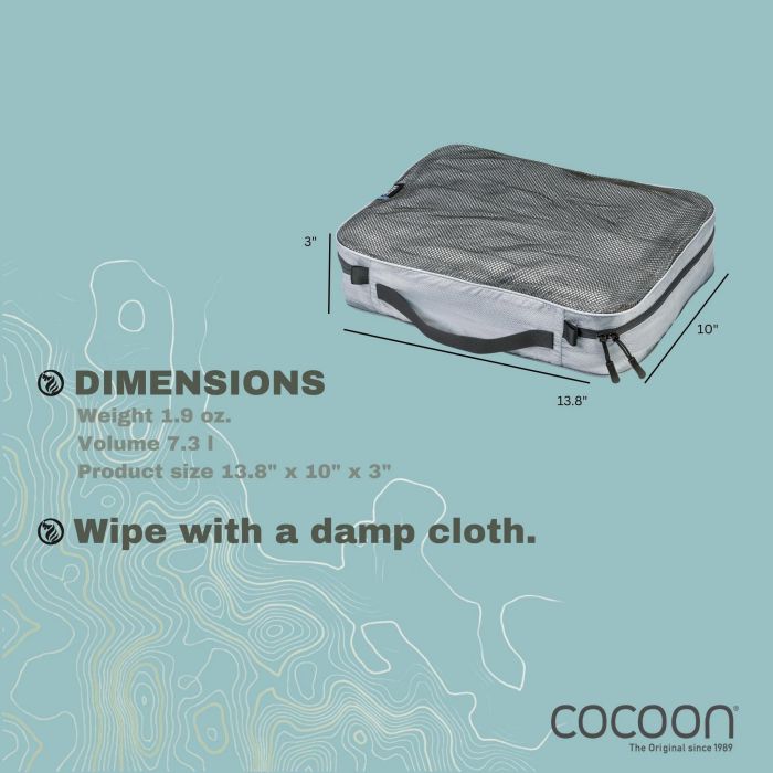 COCOON Packing Cube Ultralight - Large 超輕量拉鍊收納網袋(大)