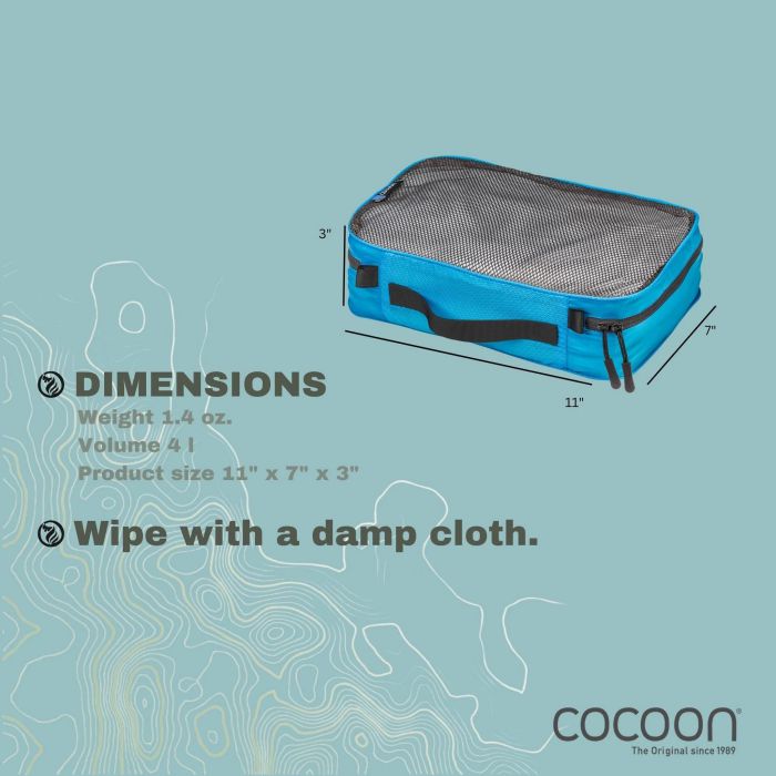 COCOON Packing Cube Ultralight - Medium 超輕量拉鍊收納網袋(中)