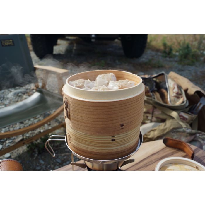 CAMP OOPARTS Wooden Streamer With Sierra Cup Set 中式兩層蒸籠套裝(附登山杯)