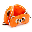 relaxeazzz Travel Pillow & Eye Mask Set Red Panda