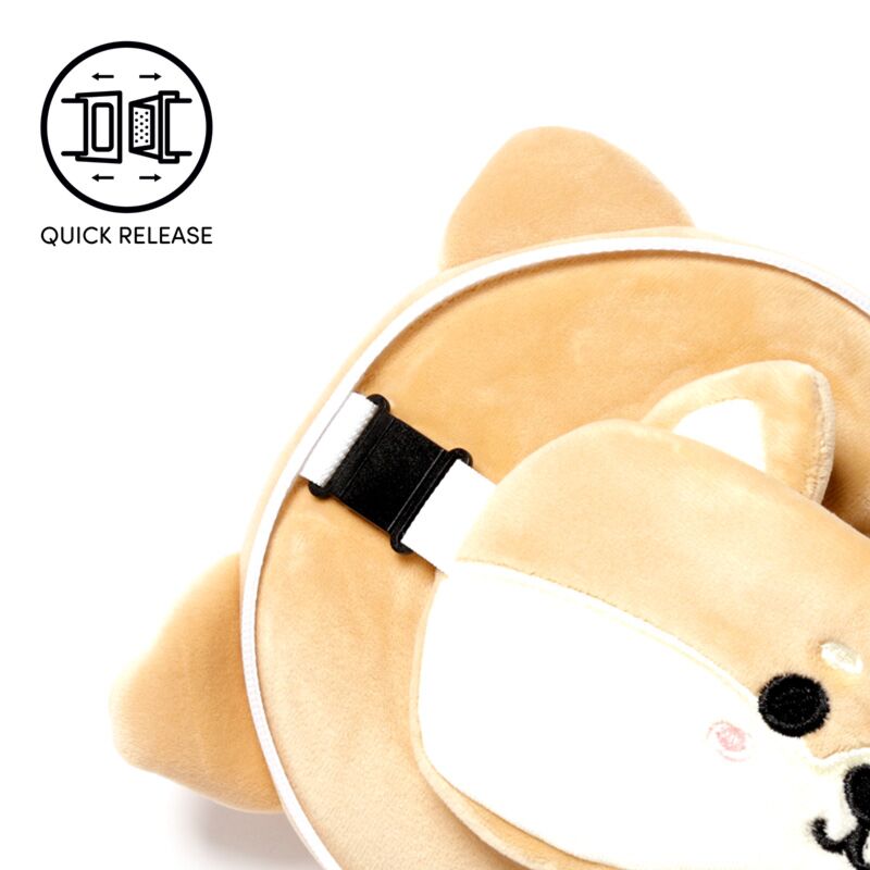 relaxeazzz Travel Pillow & Eye Mask Set Shiba Inu Dog