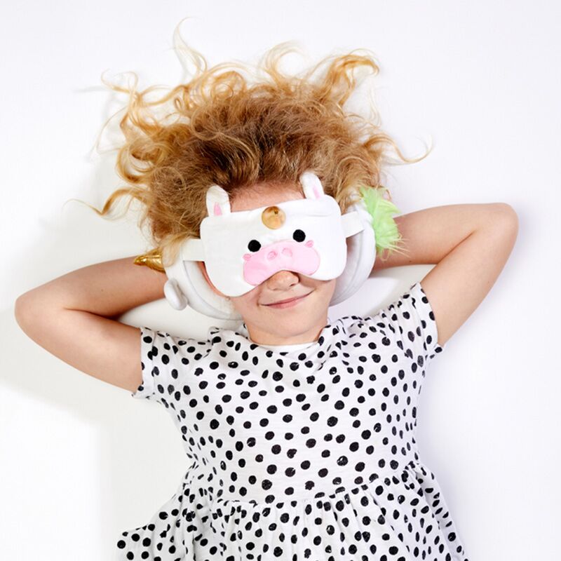 relaxeazzz Travel Pillow & Eye Mask Set Unicorn