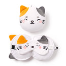 relaxeazzz Travel Pillow & Eye Mask Set Lola the Cat