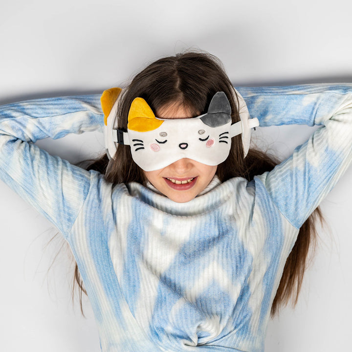 relaxeazzz Travel Pillow & Eye Mask Set Lola the Cat
