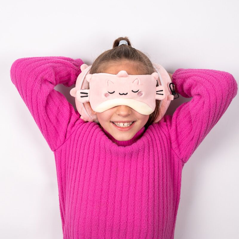 relaxeazzz Travel Pillow & Eye Mask Set Puffer Fish