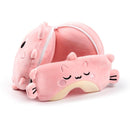 relaxeazzz Travel Pillow & Eye Mask Set Puffer Fish