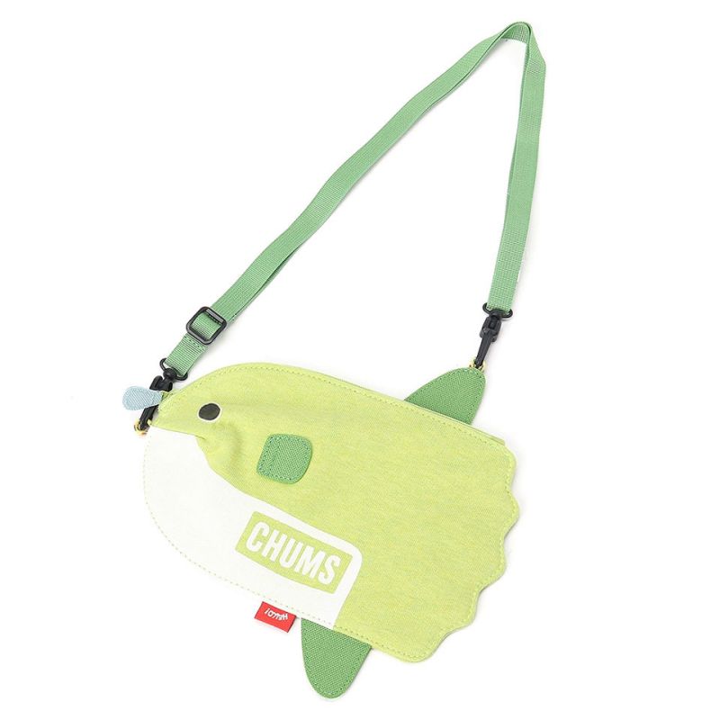 CHUMS Sunfish Shoulder Pouch 翻車魚造型迷你斜揹袋 Lime CH60-3715