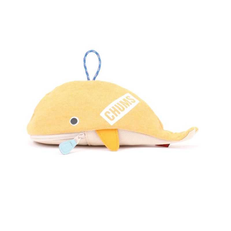 CHUMS Whale Zipper Pouch 鯨魚造型拉鍊收納袋 mustardCH60-3714