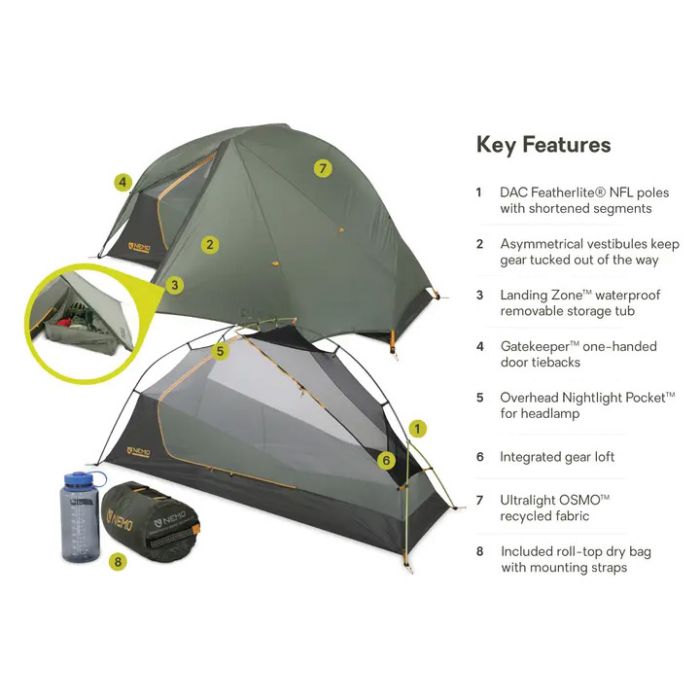 Nemo Dragonfly™ Bikepack OSMO™ Backpacking Tent 1P 單人單車帳蓬