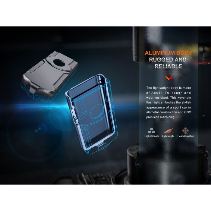 FENIX E03R V2.0 All-Metal Keychain Flashlight 全金屬充電匙扣燈